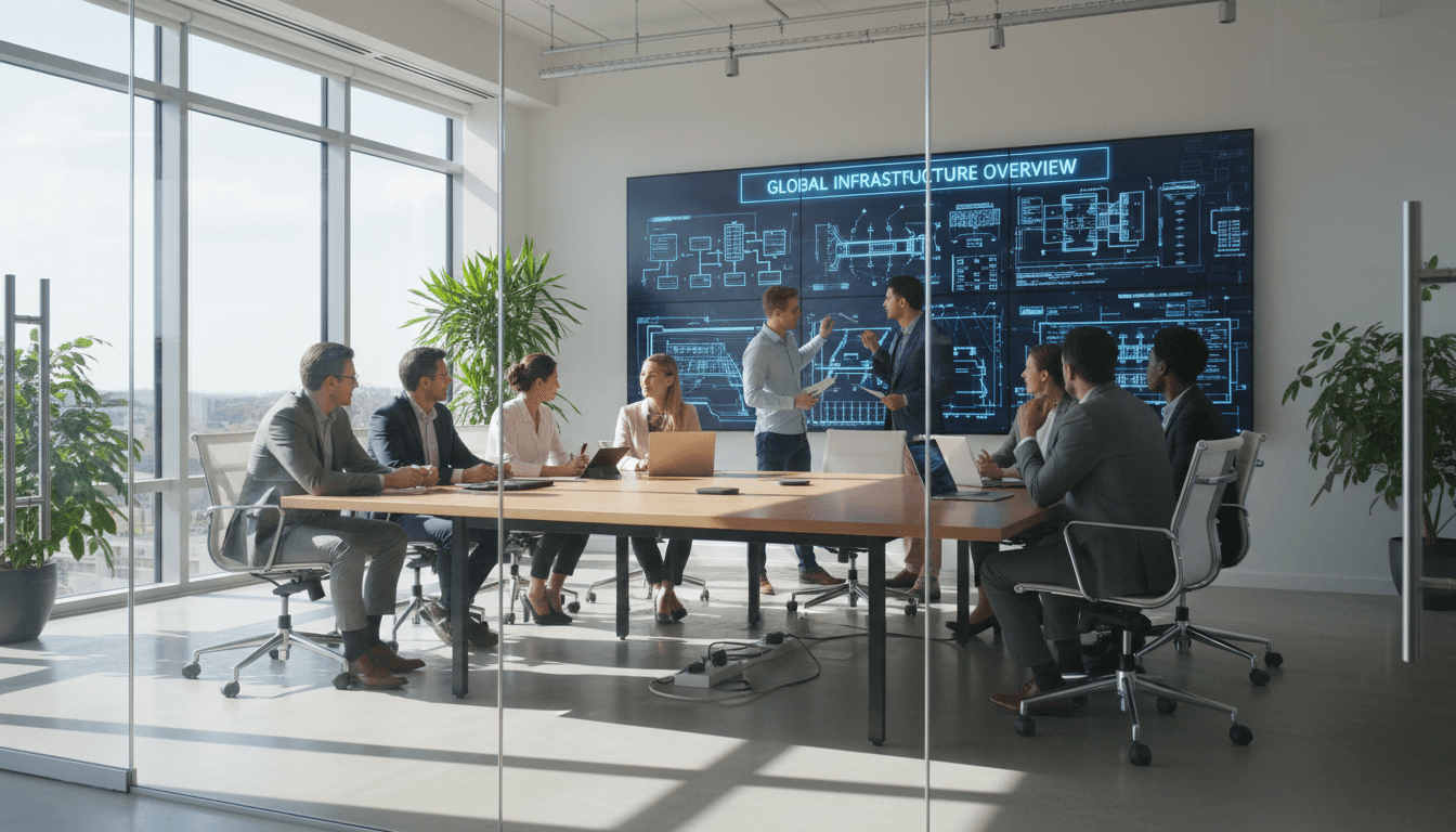 IT consultant reviewing enterprise infrastructure strategy