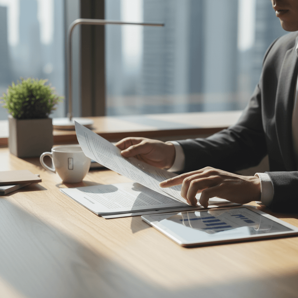 IT advisor evaluating vendor performance metrics and contracts